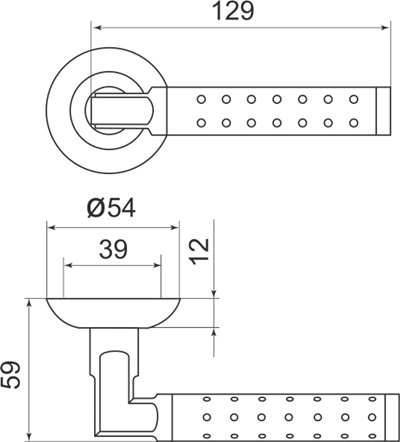 РУЧКА РАЗДЕЛЬНАЯ R.LD54.ERIDAN 37 SN/CP-3 МАТОВЫЙ НИКЕЛЬ/ХРОМ TECH (КВ. 8х140)
